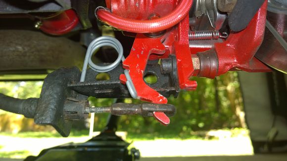 With the parking brake lever pulled up. Everything still clears nicely.