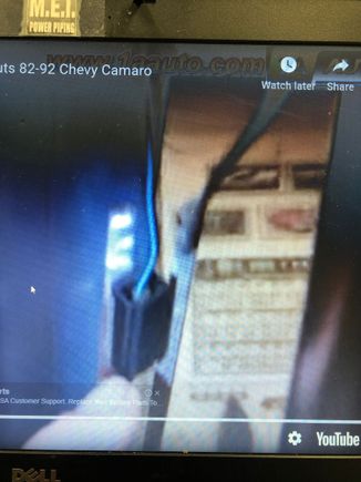 I found the problem.

I am missing the connection that is attached to the rear window Glass.

The power wire that is cut connects to this connection and the black wire from the connection connects to the rear left hand strut connection at the trunk end.

Now I have to find this piece and attach to the glass.