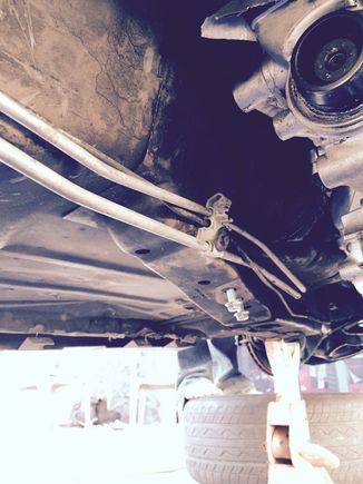 A shot of the fuel and brake line routing.