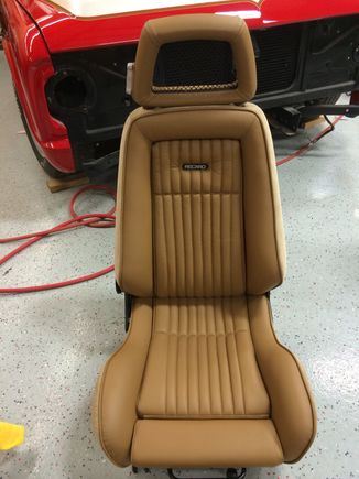 Recaro seats redone.  Matched leather to original spec$.