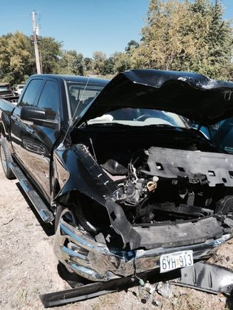 The truck is a total loss, but it saved our lives.