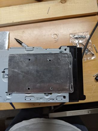 Next up, I made the bend about equal with the black plastic.  I did this because the 3d printed faceplate I havedoes not fit over the larger metal body.