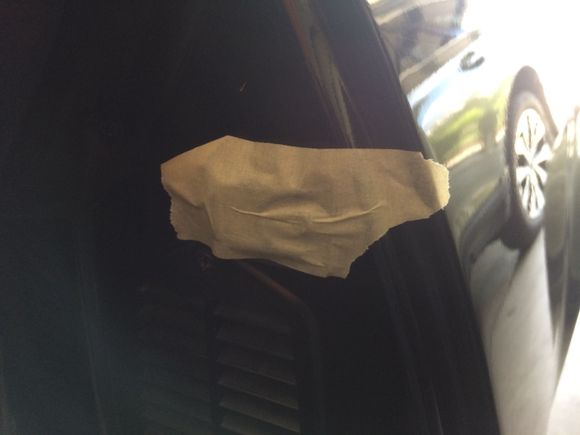 Tape before adjustment.