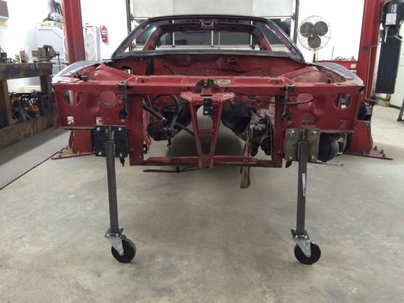 Make is so easy to roll around the shop. I actually think I will leave it like to paint it.