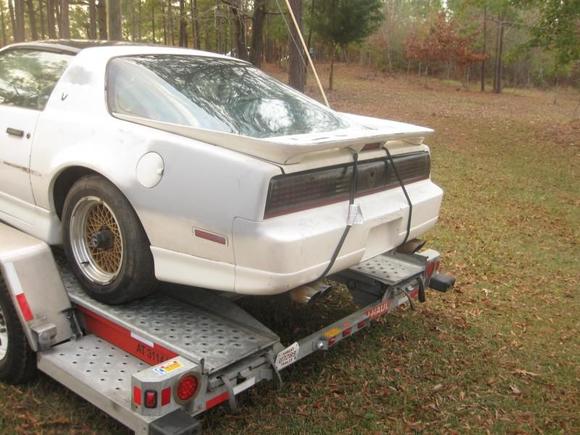 on the trailer