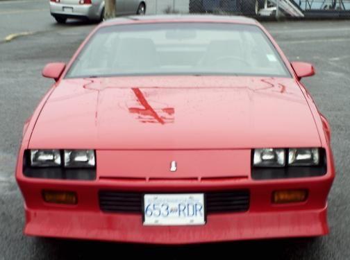 After Restoration 85 Camaro Nose View