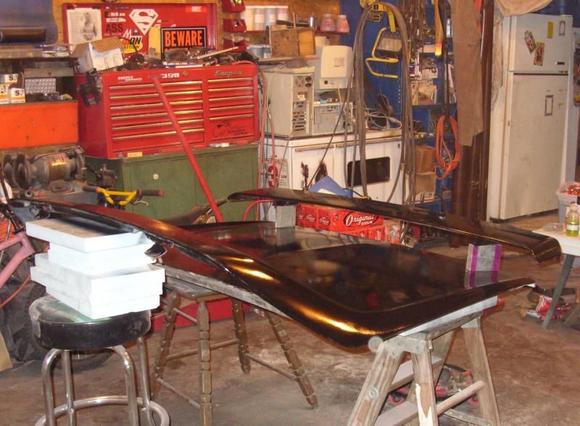 changing the spoiler mount from 6&quot; riser to a aluminum 3&quot; riser