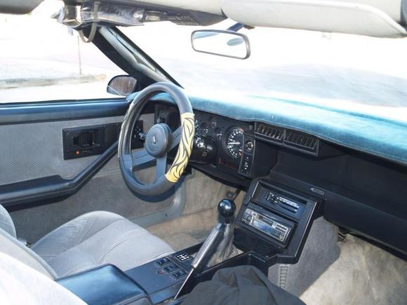 first interior shot no longer have that doofy steering wheel cover
