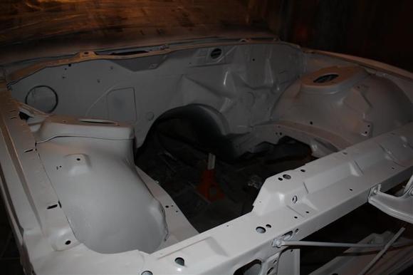 Polyester High Build Primer (didn't really need this in the engine compartment...just practicing for when I do the body...this is my first painting job I have done)