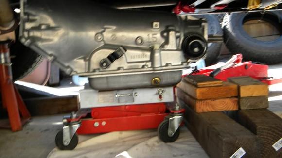 Installation of my BTO trans.  The first rebuild from a shop in Covina failed in the first 100 miles.  The BTO trans is doing great and I'm very pleased with the performance.