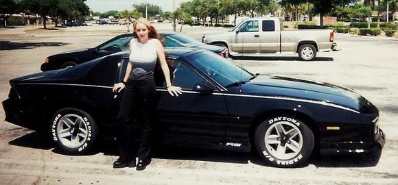 This shot was before the paint job, when it still had the white pinstriping. The girl in the photo is NOT me, by the way.