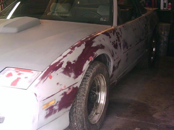 Driver side fender blocked