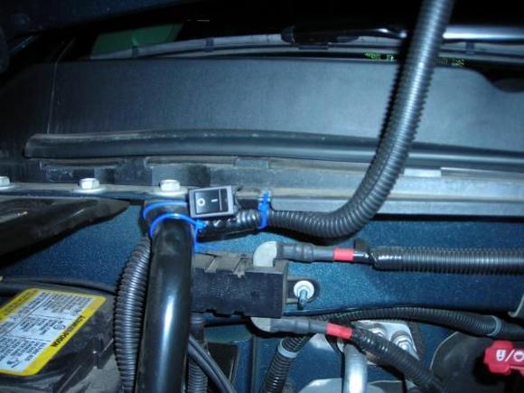 The on/off switch to to mighty bright sun under the hood.