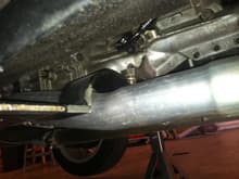 Exhaust and transmission support