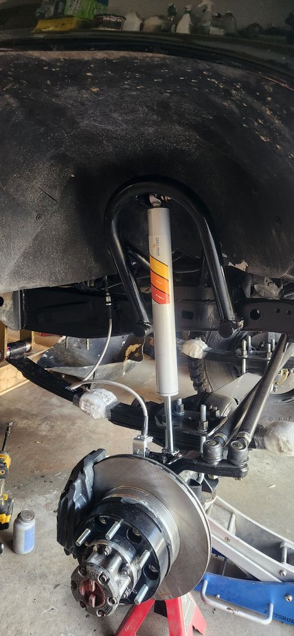 Before tires went on shocks and fender liners were put back in.