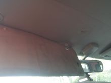 Sun visor was clearly broken and the previous owner decided super glue was the best fix.. idiot