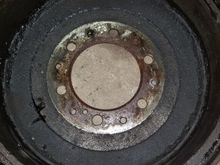 Brake drum, will have to inspect it closely. I didn't feel any sort of lip on it which is a good sign from what I've read. 