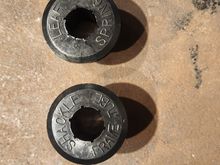 Bushings are labled, dont mix them up.