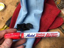 New paint for the groove on the button 