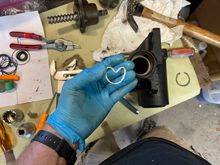 Teflon seal is easier to place if you bend it into a cardioid shape.