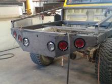4" circle lights red are all running, insides are brake, outsides are turns
