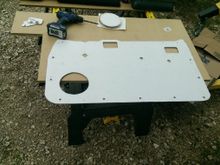 cardboard template for passenger side lower door panel (mirror of right side minus rear door handle)