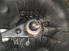 The clutch release bearing was missing the clips holding it to the fork.