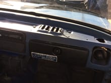 This is what it looks like without the original cracked dash.