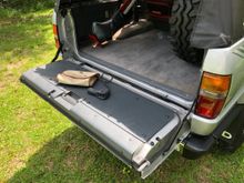 4runner tailgate panel with new oem screws and grommets, SEM painted with interior graphite paint 
