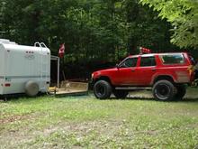 At the campsite