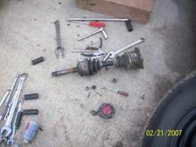 driver's side axle is out