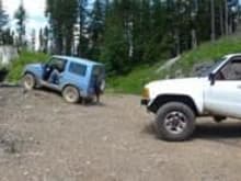 old pic - my white 4runner w/ some buddies @ the top of Walker Valley