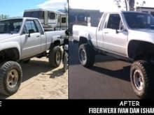 Before and after the new fenders