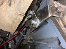 with the nylon washers and spacer that I used I had better put some heat shielding here before I put the exhaust together.