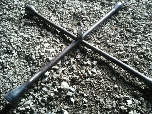 then i welded a short 3/8" drive socket extension to the center of the tire lug wrench