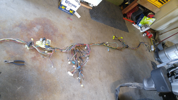 Dash harness out and unwrapped