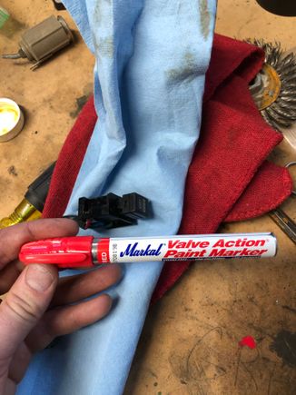 New paint for the groove on the button 