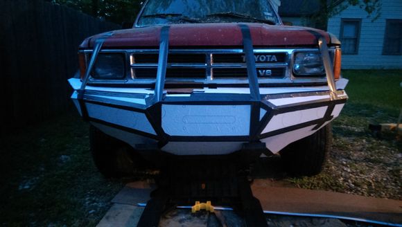 duct taped together most of the pieces and put on the 86 to mock up