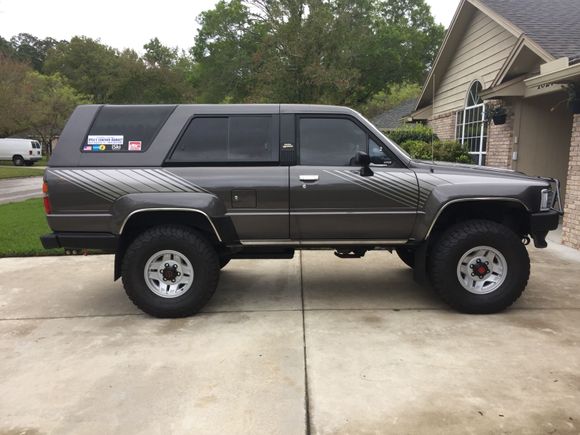 1987 Gray 4runner, Painted Topper, 138 metallic gray