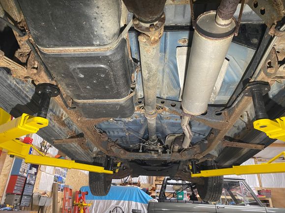 underbody sheet metal looks great to me, I was surprised.  The dinky running board brackets look homemade