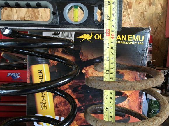 91 4runner
13 5/8" on fatigued stock spring w/o load
OME #990 Spring w/o fatigue or load is 16"
That is at LEAST a 2.5" difference.