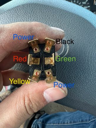 (on)-off-(on) switch no relay required just 5amp fuse