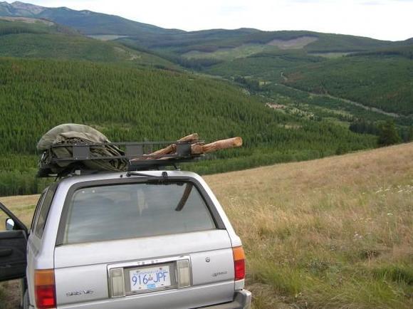 This is the backwoods of BC, a little east of Manning park. This might be the best shot I have of my truck too.

Apart from swapping to a 5spd manual and adding the rack on top it's pretty stock.