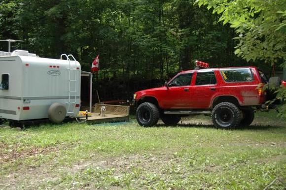 At the campsite