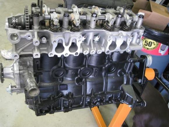 new toyota shortblock,engnbldr rv head,261crawler cam,lce rocker arm assembly.engnbldr steel timing kit.new factory oil,water pump.