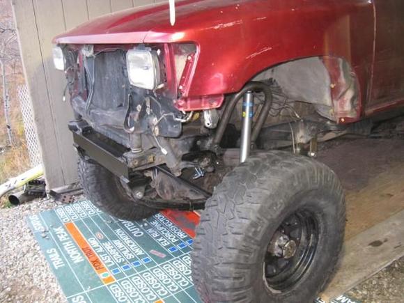 side shot of shock mock up