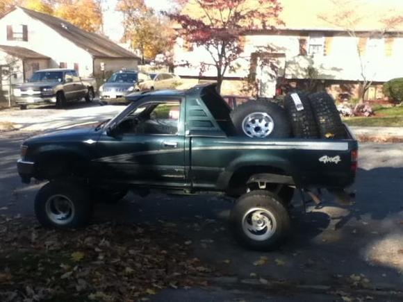 on my way to put tires on