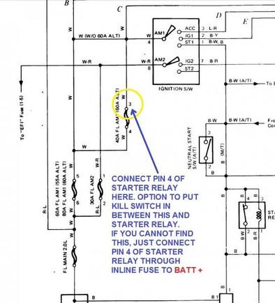 Tap Power To Start Relay Contact Here