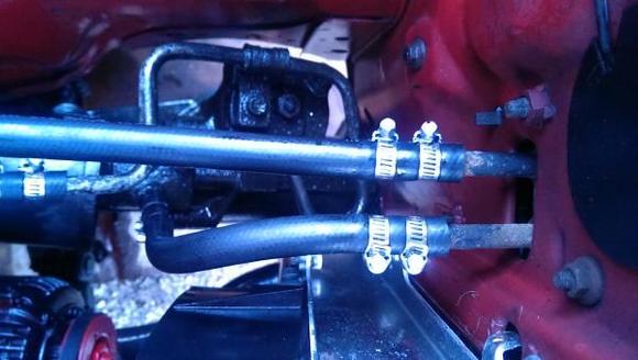 double clamps on all of the new high pressure power steering hoses