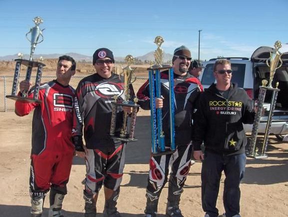 Me, Turtle, Gary, and Donnie
3rd place, 4th Place, 1st Place, 2nd Place